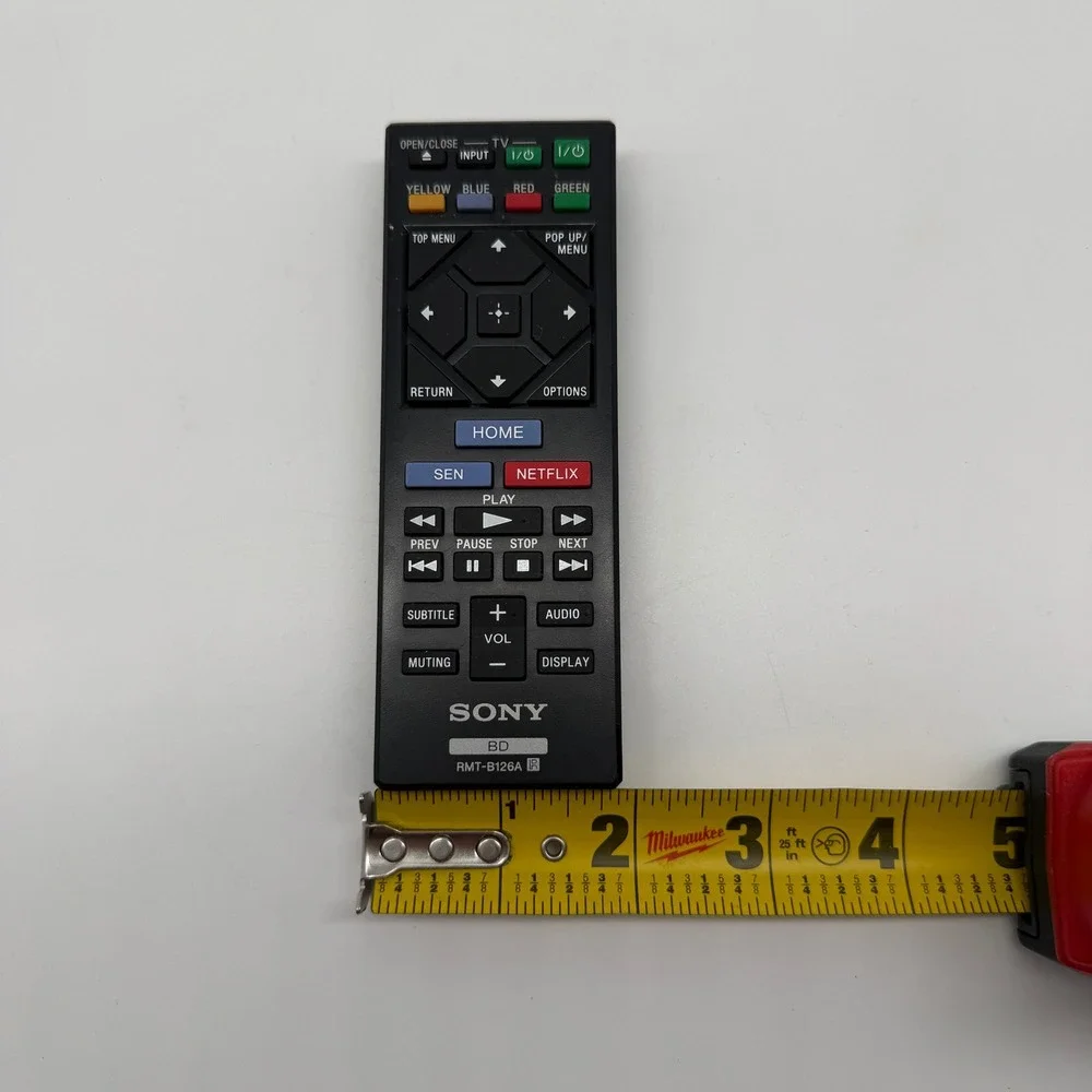 Sony Remote Control RMT-B126A Blu-ray Netflix SEN Buttons OEM Genuine
